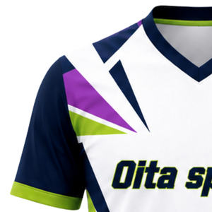 Manufacturer Custom White Purple Green Sublimated Volleyball Jersey Short Sleeve Sports Uniform Shirt Team Training Apparel - Product Image 3