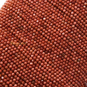 Cuentas de Piedra Solar Natural Roja de Lujo de 2.4mm, Certificadas por GIA, de Excelente Calidad, con Corte Rondelle Facetado, para la Fabricación de Joyería - Product Image 3