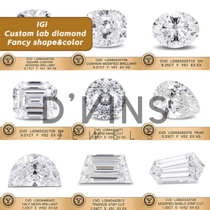 D'vins Jewels ขายส่งเพชรรูปหัวใจ 1 กะรัต 1.5 กะรัต สี D เกรด VVS2 เพชรเลี้ยงในห้องปฏิบัติการ - Product Image 5