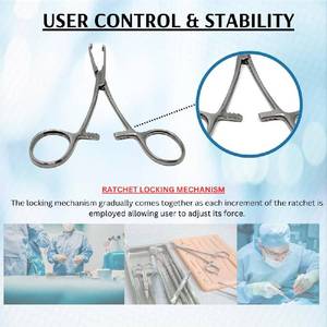 คีมผ่าตัดอัลลิส พรีเมียม สแตนเลสสตีล สำหรับใช้ทางการแพทย์และคลินิก - Product Image 5