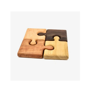 Sous-verres en bois personnalisés couleur naturelle, design moderne et écologique pour la vaisselle et l'installation domestique, tapis et coussinets. - Product Image 3