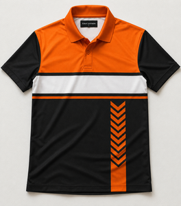 T-shirt de sport personnalisé, imprimé par sublimation sur le devant, coupe ajustée, géométrique, évacuation de l'humidité, polyester, col en V, manches courtes, unisexe, adultes - Product Image 4