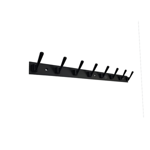 Black Metal Wall Mount Hook Rail 8 Hooks Heavy Duty Coat <b>Rack</b> Space Saving Jacket Towel Bag Hat Clothes Organizer for Entryway - Product Image 6