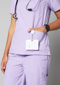 OEM Custom Logo Unisex Nurse Tops Sets RTS Private Label Work Polyester Spandex Short Sleeve Summer Hospital <b>Nursing</b> Uniform - Product Image 3