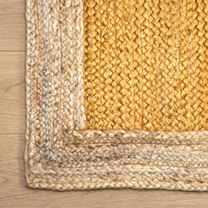 Alfombra NYKO MART Extra Grande de Yute Natural Orgánico, Estilo Bohemio, Ecológica, de Pelo Corto, Trenzada, de Color Sólido y Grosor Medio - Product Image 6