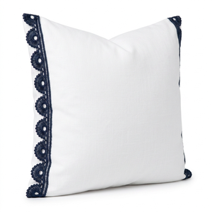 Ribete de encaje guipur geométrico azul marino de 10 mm, personalizable, directo de fábrica, para decoración náutica, ribete de uniformes, pantallas de lámparas, textiles - Product Image 4