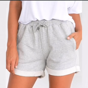Shorts décontractés pour femmes, écologiques, anti-rides, à séchage rapide, respirants, en polaire polyester, avec cordon de serrage à la taille, personnalisables - Product Image 6