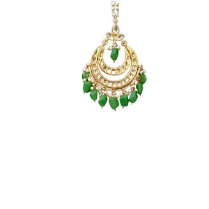 เครื่องประดับศีรษะคุณภาพพรีเมียมแบบ Kundan Tikka สำหรับเจ้าสาวอินเดียและปากีสถาน เครื่องประดับศีรษะงานแต่งงานทำมือ Kundan Tikka สำหรับงานแต่งงาน - Product Image 1