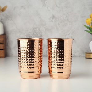 Ensemble de gobelets en cuivre martelé pur, tasse de voyage en cuivre, bienfaits ayurvédiques pour la santé, provenant d'un fabricant et fournisseur indien - Product Image 5