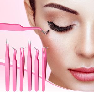 Pinzas Profesionales para Pestañas, Pinzas de Precisión para Extensión de Pestañas, Herramienta de Belleza de Acero Inoxidable para Uso en Salón y en Casa - Product Image 5