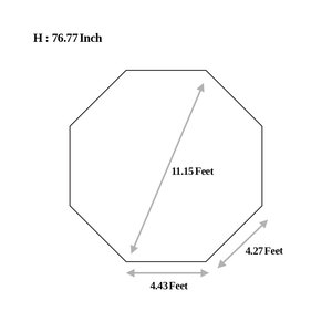 Tente de camping octogonale, tente extérieure imperméable pour 4-5 personnes, origine Vietnam, double couche, imperméable, installation facile, tente de glamping. - Product Image 3