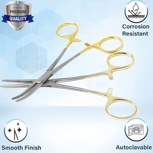 Stainless Steel Manual Surgical Kit Hemostat Forceps Straight Curved Locking <b>Clamps</b> Artery Forceps Medical Instruments - Product Image 3