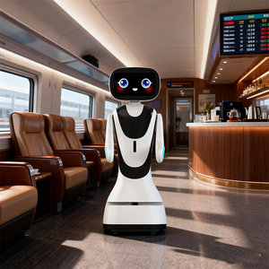 Robot d'accueil IA <span class=keywords><strong>Timo</strong></span>, robot d'accueil interactif IA commercial avec écran tactile et navigation pour les bureaux, les halls d'accueil et les banques - Product Image 1