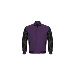 Logo personnalisé collège Letterman veste pour hommes haute qualité laine PU Varsity veste 100% coton col montant bouton décontracté hiver - Product Image 5