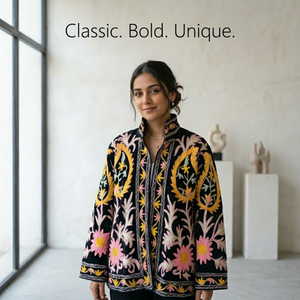 Chaqueta de Terciopelo Negro Bordada con Cuello Alto y Diseño Floral, Forro de Algodón, Bolsillos Laterales, Ropa de Invierno para Mujer - Product Image 3