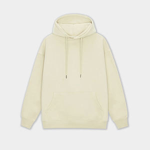 Conjunto de Sudadera con Capucha Oversize Unisex, Color Sólido, Algodón French Terry, Estilo Casual para Otoño, Corte Regular, Diseño con Bolsillos - Product Image 6