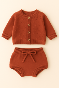 Conjunto de suéter tejido a mano para bebé recién nacido, ropa de lana para invierno, atuendo suave y cálido para niña, diseño de talla personalizada - Product Image 5