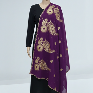 Lot de 12 foulards hijab en mousseline de soie à motif floral africain avec strass, légers et respirants, grands voiles musulmans pour l'été et les fêtes - Product Image 4