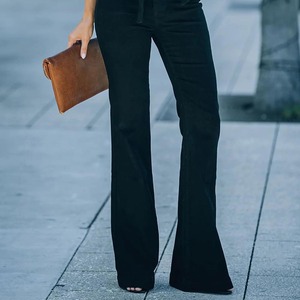 Women Flare Pants High <b>Waist</b> Stretchy Yoga Pants Breathable Fitness Wear OEM Supplier Pakistan Manufacturer - Product Image 3