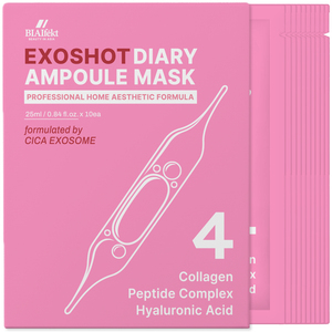 Mascarilla Facial Coreana EXOSHOT Diary Ampoule con CICA, Colágeno, Péptidos, Ácido Hialurónico, Hidrogel, Antienvejecimiento, Calmante de Poros, Blanqueadora - Product Image 1
