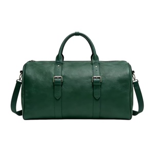 Sac de voyage en cuir PU souple vintage de qualité supérieure, vente en gros, logo personnalisé en relief, sangle à double boucle, sac de voyage pour le week-end - Product Image 1