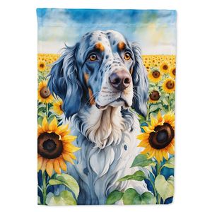Multicolor English Setter with Sunflowers <b>Garden</b> <b>Flag</b> Mailbox Decorative Yard Banner for Patio Artwork for Flower Beds & Lawn - Product Image 1