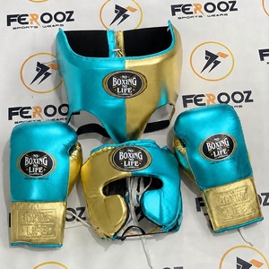 Guantes de Entrenamiento Premium, Protector de Cabeza y Protector Inguinal, Juego de Equipo de Protección Deportiva de Cuero Sintético Duradero para Adultos - Product Image 3