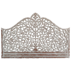 Cabecero de cama tamaño King de madera tallada Smart Art, acabado Boho Coastal en blanco lavado, de madera de ingeniería, para montaje en pared - Product Image 2