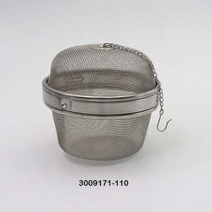 Infuseur à thé en acier inoxydable, filtre à thé en maille avec chaîne et crochet pour thé en feuilles et infusions d'herbes - Product Image 1