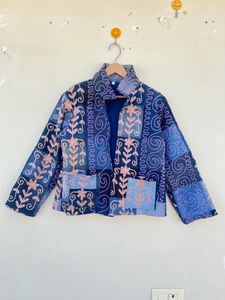 Chaqueta Kimono Suzani de Terciopelo 100% Algodón Hecha a Mano |   Edredón Transpirable y Ecológico de Otoño/Invierno, de Secado Rápido, con Cuello Redondo y Diseño Bohemio - Product Image 5