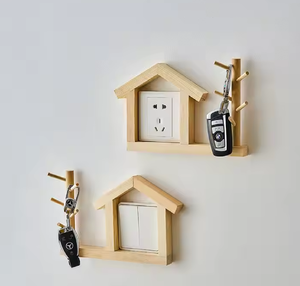 Llavero montado en la pared ramificado con árbol con cubierta de enchufe de casa para decoración de hogar y sala de estar, llavero de madera a precios baratos - Product Image 1