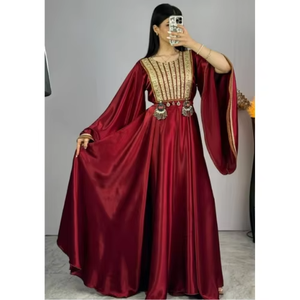 Traditional Handmade Embroidered 100% Polyester <b>Mirror</b> Works Afghan Kuchi Fashion Afghani Contrast Color Wedding Dress For Women - Product Image 5