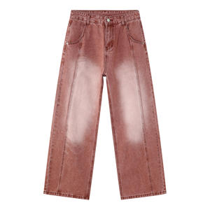 Ensemble 2 pièces en jean délavé et vieilli sur mesure pour homme : veste et pantalon baggy - Product Image 6