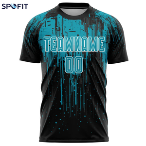 เสื้อฟุตบอลคอกลมแขนสั้นแบบสั่งทำพิเศษ ดีไซน์ตามสั่ง บริการ OEM สินค้ามาใหม่ MOQ ต่ำ - Product Image 1