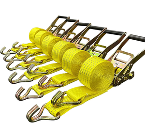 Correa de Carga de Poliéster Amarillo Provina de 50 mm con Gancho Metálico Resistente, Amarre de Trinquete de 2 Pulgadas, Resistencia a la Rotura de 450 kg-5000 kg para Transporte - Product Image 5