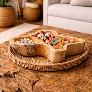 Plateau en racine de teck artisanal, moderne, unique et respectueux de l'environnement ARTERRA - Product Image 2