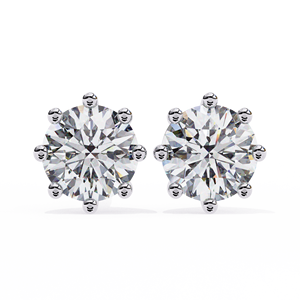 Luxury <b>Tops</b> Round Cut E VS 1ct Each Lab Grown Diamond 14K Gold IGI Certified <b>Earring</b> <b>Tops</b> for Gift Party & Anniversary - Product Image 2