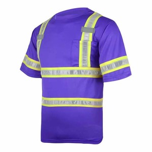 เสื้อยืดสะท้อนแสงสำหรับชุดทำงานผู้ชาย พร้อมโลโก้แบบกำหนดเอง - Product Image 3