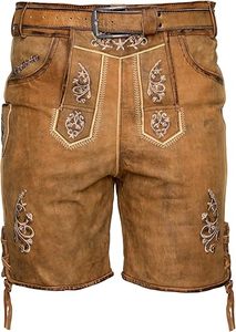 กางเกงขาสั้นผู้ชายแบบบาวาเรียน Lederhosen ผ้าแคนวาส OEM ปรับแต่งได้ คุณสมบัติแห้งเร็ว คุณภาพสูง พร้อมโลโก้/สีตามสั่ง - Product Image 2
