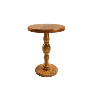 <b>Round</b> <b>Wooden</b> <b>Coffee</b> <b>Table</b> With Tapered Base Handmade Scandinavian Design Living Room Furniture Unique Look Side <b>Table</b> - Product Image 5