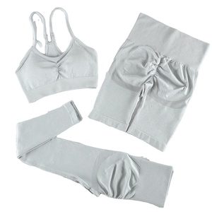Ensemble 2 pièces de leggings de yoga taille mi-haute Mowin Sexy Sports, impression personnalisée, sans couture, respirant, polyester/coton, vêtements de yoga pour femmes - Product Image 5