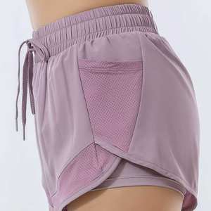 Short de sport à séchage rapide pour femme, double couche, taille élastique, idéal pour la course, le yoga, l'entraînement actif et le cyclisme en extérieur, vente en gros 2026 - Product Image 6