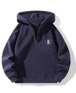 Sudadera con Capucha Oversize Personalizada de Estilo Urbano, 80% Algodón, 20% Poliéster, Unisex, Lisa, Larga, Holgada, Ecológica, para Invierno - Product Image 1