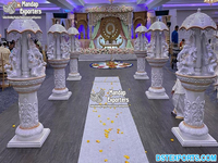 Ensemble de colonnes décoratives d'entrée de mariage en fibre de verre, colonne romaine de couleur personnalisée, légère, pour les allées de mariage