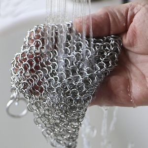 Silver Plated Stainless Steel Chainmail <b>Wall</b> Hanging Modern Home Decoration Irregular Shape Welded Metal Craft - Product Image 2