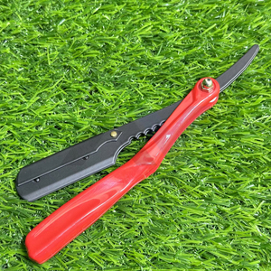 Professional Swing Lock Straight Edge Barber <b>Razor</b> Stainless Steel Safety <b>Blade</b> with Wooden Handle for Salon Hair Cutting Close - Product Image 2