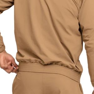 <b>Men's</b> Camel Brown Bomber <b>Jacket</b> Casual <b>Lightweight</b> Zip Up Stand Collar <b>Jacket</b> Ribbed Hem Custom Wholesale - Product Image 5
