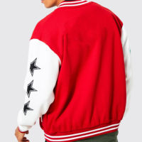 Nouvelle veste universitaire Y2K Hip Hop surdimensionnée unisexe OEM, personnalisable sur le devant, chaude, avec patchwork imprimé et écologique
