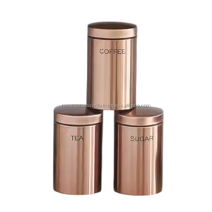 Wholesale High Quality Plain Pure Copper <b>Tea</b> <b>Coffee</b> and <b>Sugar</b> Container Multiple Styles Available From Trusted Supplier - Product Image 5