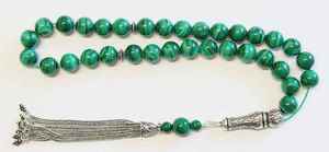 Nouveau Tasbih Religieux Écologique en Résine, 33 Perles Turquoise, Chapelet de Prière Musulman en Pierre, Fait Main, Art Créatif, Zone Maison - Product Image 4